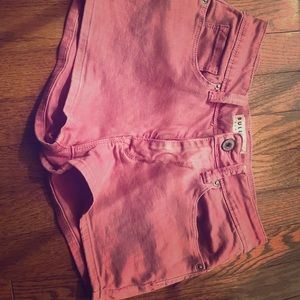 High rise pink shorts